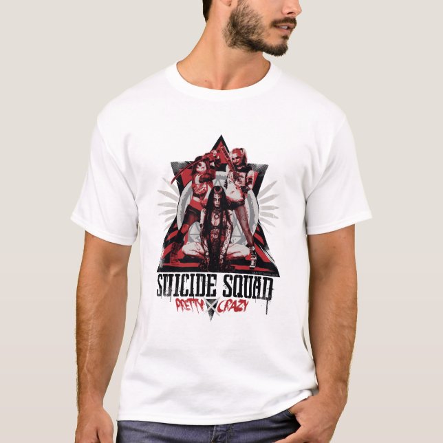 Camiseta Esquadrão Suicida | Raparigas Bonito Loucas (Frente)