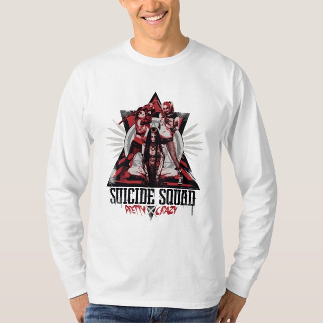 Camiseta Esquadrão Suicida | Raparigas Bonito Loucas (Frente)