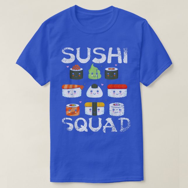 Camiseta Esquadrão Sushi Maki Sashimi Equipe Japonesa É Com (Frente do Design)