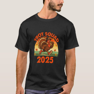 Camiseta Esquadrão Vintage Retro Trot do Dia de Ação de Gra