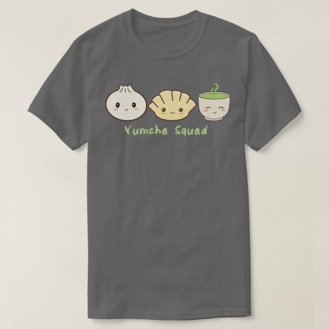 Camiseta Esquadrão Yumcha de Dumplings Bonitos  (Frente do Design)