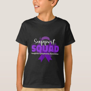 Camiseta Esquadras de Apoio Fitas Roxas Linfoma de Hodgkin