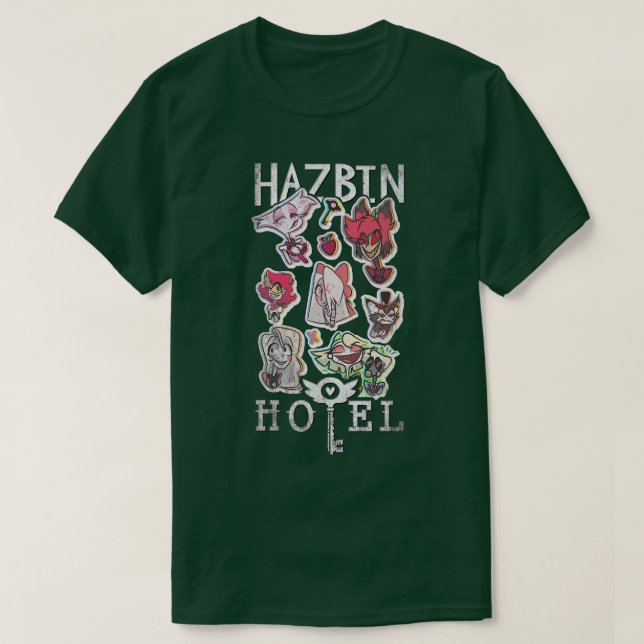Camiseta esquadrões do hotel hazbin (Frente do Design)