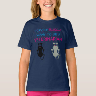 Camiseta "Esqueça a princesa, mim querem ser um veterinár