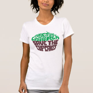 Camiseta Esqueça as crianças - verde+Chocolate escuro