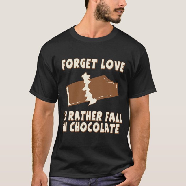 Camiseta Esqueça o amor, mim queda da preferencialmente no (Frente)