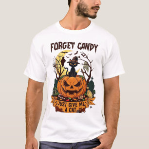 Camiseta Esqueça o Doce, Me Dê Apenas Abóbora de Halloween