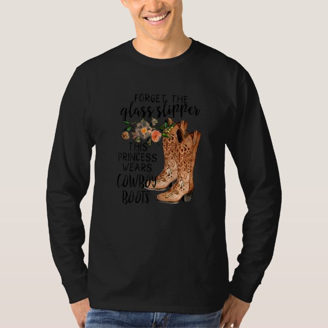 Camiseta Esqueça O Slipper De Vidro Esta Princesa Veste Bot (Frente)