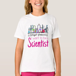 Camiseta Esqueça Princesa Eu Quero Ser Cientista