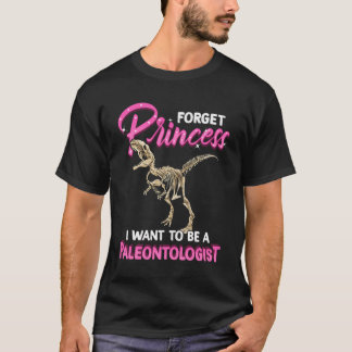Camiseta Esqueça Princesa Quer Ser Paleontólogo Dino L
