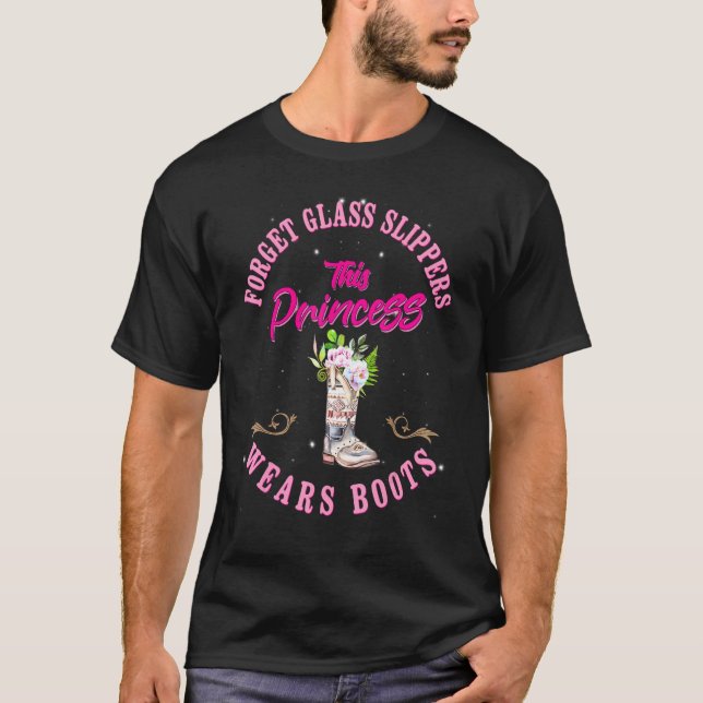 Camiseta Esquece as panelas de vidro Esta princesa Veste as (Frente)
