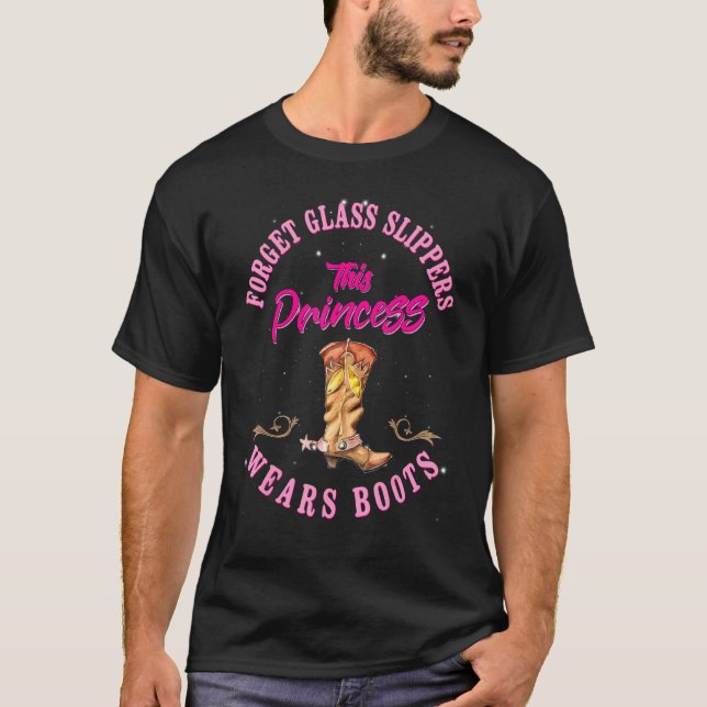 Camiseta Esquece as panelas de vidro Esta princesa Veste as (Frente)