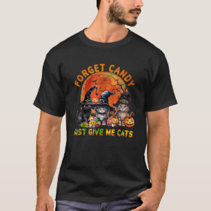 Camiseta Esquece, Candy, Dá-Me Cats Halloween