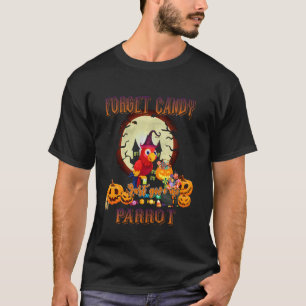 Camiseta Esquece, Candy, Dá-Me Parrots Engraçado Pumpkin Ha
