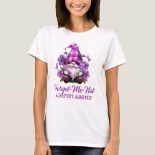 Camiseta Esquece-me de Alzheimer Roxo Gnomo F