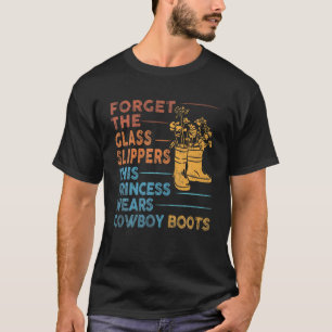 Camiseta Esquece os frisadores de vidro Princesa Veste Bota