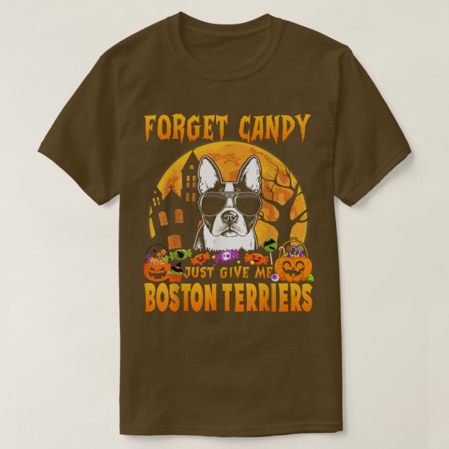 Camiseta Esquece que Candy Só Me Dá O Hallowee De Boston Te (Frente do Design)