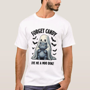 Camiseta Esquece que o Candy me dá Moo Deng Halloween Fanta