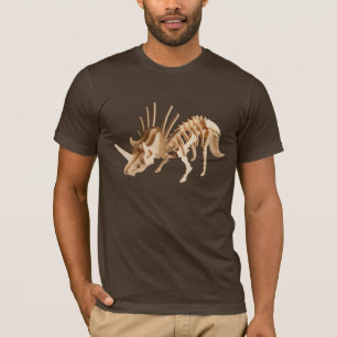 Camiseta Esqueleto #1 do dinossauro do Styracosaurus