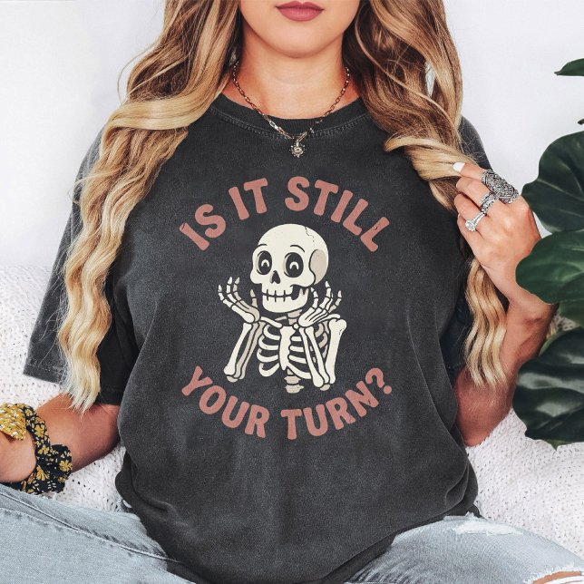 Camiseta esqueleto ainda é sua vez gráfico (Criador carregado)