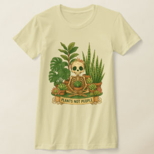 Camiseta Esqueleto Amante de Plantas Plantas Não Pessoas