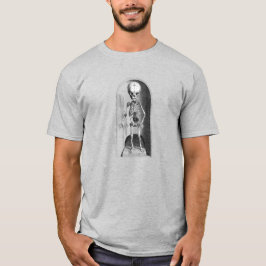 Camiseta Esqueleto anatômico da criança frente e trás