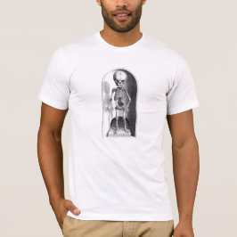 Camiseta Esqueleto anatômico da criança frente e trás