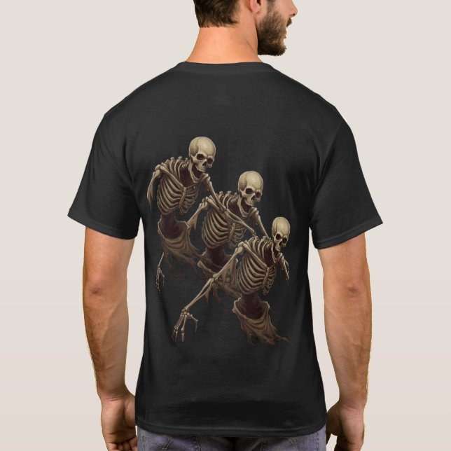 Camiseta Esqueleto Assombrado de Terror (Verso)