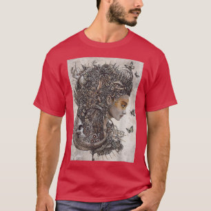 Camiseta Esqueleto Assustador do Gótico Fairy Grunge Fairyc