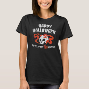 Camiseta Esqueleto Assustador Horror Com 15 Anos De Idade O