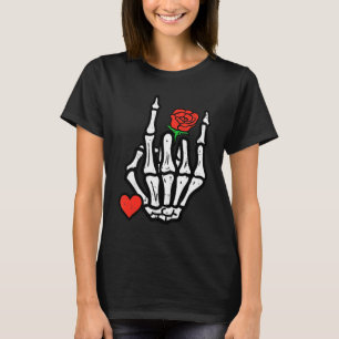 Camiseta Esqueleto Banda de Rock Punk Rocker Dia dos Namora