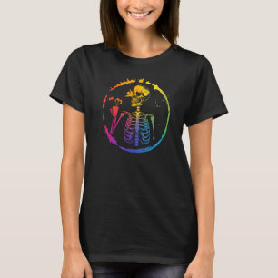 Camiseta Esqueleto Bebendo Café Orgulho Lgbt-q Transgênero