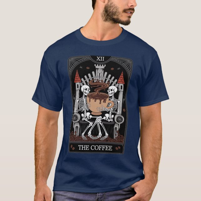 Camiseta Esqueleto Card boy Coffeearot (Frente)