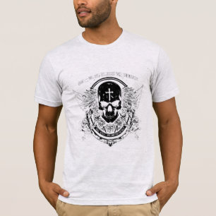 Camiseta Esqueleto Cibernético Futurístico