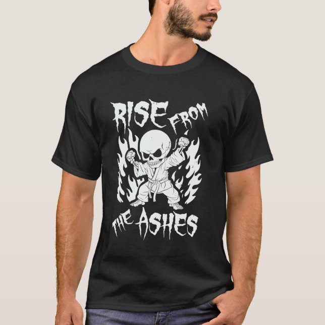 Camiseta Esqueleto Clássico de Karatê - Karatê Artes Marcia (Frente)