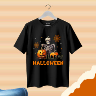 Camiseta Esqueleto com abóboras
