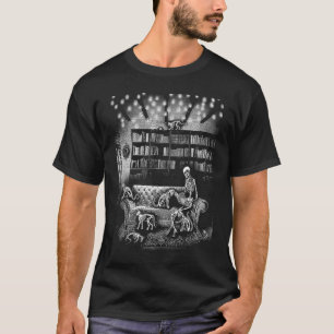Camiseta esqueleto com gatos Skull Skeleton Halloween Skype