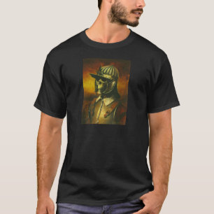 Camiseta Esqueleto da cabeça redonda da Guerra Civil