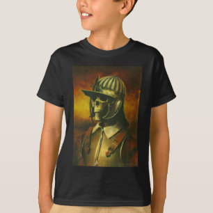 Camiseta Esqueleto da cabeça redonda da Guerra Civil