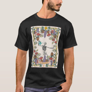 Camiseta Esqueleto da fábrica de jardinagem da tarot do jar
