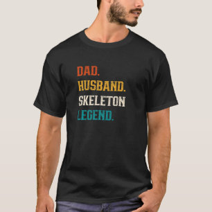 Camiseta Esqueleto da lente do marido do Pai Mens