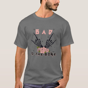 Camiseta Esqueleto Da Mão Má Do Halloween Mal Ao Osso