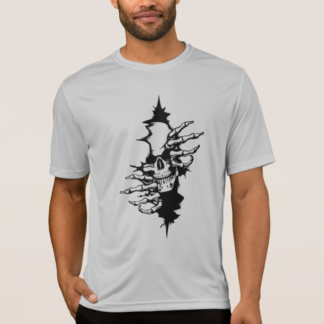 Camiseta Esqueleto da morte do UGLYE® quebra pelo esporte (Frente)