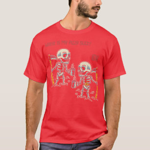 Camiseta Esqueleto da Pizza Engraçada Humor 116 383