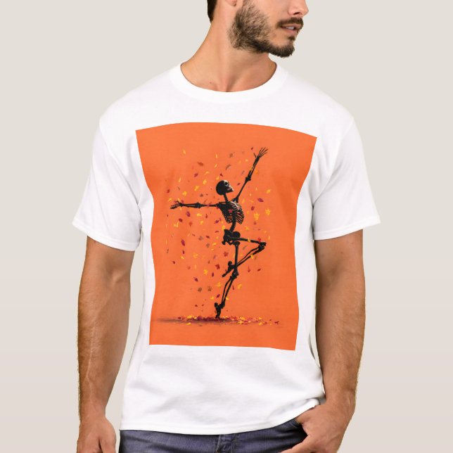 Camiseta Esqueleto Dançante Bonito (Frente)