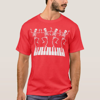 Camiseta Esqueleto Dançante no Piano T 