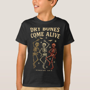 Camiseta Esqueleto Dançante Ossos Secos Vêm à Vida Ha Chris
