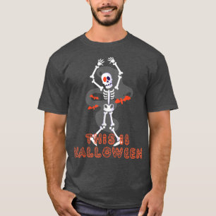 Camiseta Esqueleto Dançante Quer Divertir-Se Isto É Hallowa