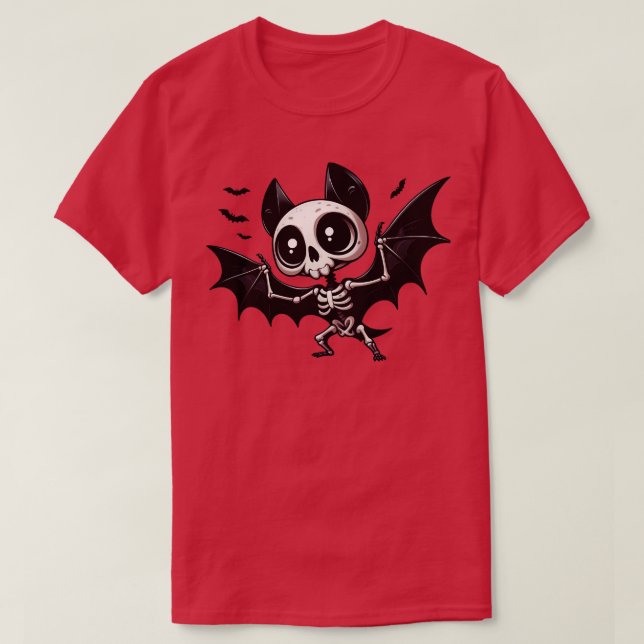 Camiseta Esqueleto de Bat (Frente do Design)
