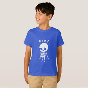 Camiseta Esqueleto de Bebê do Halloween Branco Personalizáv